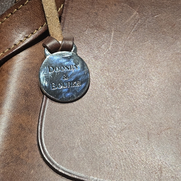 Dooney & Bourke Italy Made Leather Crossbody Bag Vintage Saddle Brown Satchel Pu - Picture 14 of 14